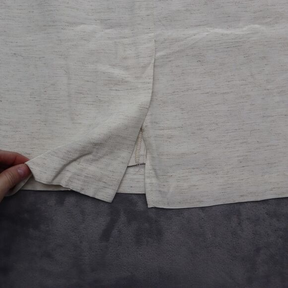 Tofy Skirt Womens 10 Ivory Lined Back Slit Midi Straight Pencil Casual - Picture 15 of 16